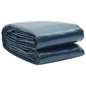 vidaXL Cubierta solar de piscina de PE flotante negro y azul 210 cm