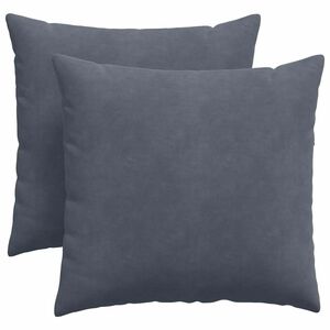 vidaXL Cojines de sof&aacute; 2 pcs Gris oscuro 45 x 45 cm Tela de pana