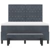 vidaXL Cama tipo Box Spring Gris oscuro 160 x 200 cm Terciopelo