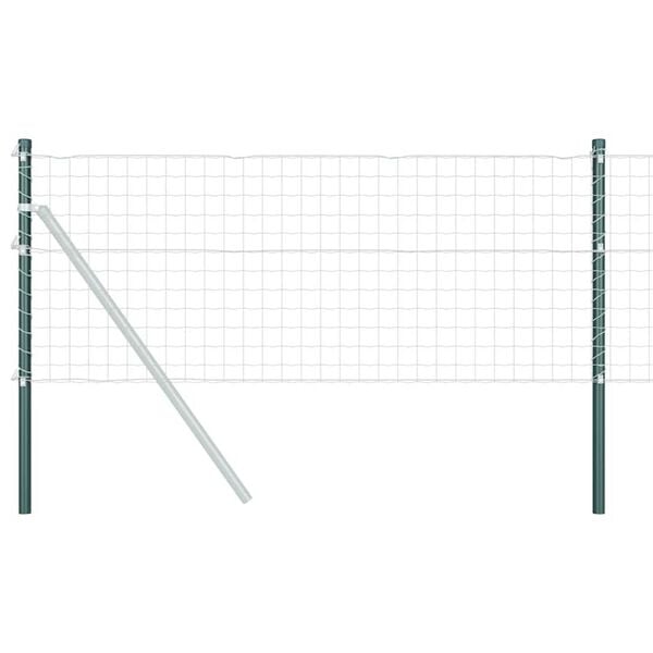 vidaXL Postes de cerca 12 pcs Verde 80 cm