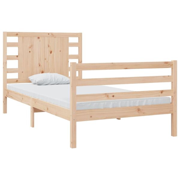 vidaXL Estructura de cama sin colchón madera maciza de pino 90x190 cm