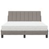 vidaXL Cama con colch&oacute;n Hanko tela gris taupe 120x200 cm