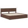 vidaXL Estructura de cama Roble Marr&oacute;n 200 x 200 cm Madera Ingenieril