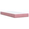 vidaXL Cama box spring con colch&oacute;n terciopelo rosa 100x200 cm