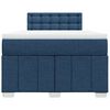 vidaXL Cama box spring con colch&oacute;n tela azul 120x190 cm