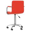 vidaXL Silla de comedor giratoria de cuero sint&eacute;tica roja
