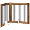 vidaXL Puerta para perros plegable con soportes 2 pcs 200,5 cm