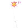 vidaXL L&aacute;mparas de Navidad LED plegables 3 unidades rojo 35 cm