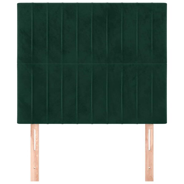 vidaXL Cabecero de cama verde oscuro 80x5x118/128 cm Terciopelo
