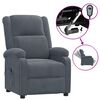 vidaXL Sill&oacute;n reclinable el&eacute;ctrico de terciopelo gris oscuro