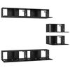 vidaXL Conjunto de mueble de TV 6 pcs Roble Negro Madera de ingeniería