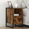 vidaXL Mesa de Noche Roble Humo 39,5 x 30 x 50 cm Madera contrachapada