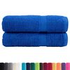 vidaXL Toallas de mano SOLUND 2 uds azul 50x100 cm 600 gsm