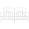vidaXL Estructura cama sin colchón con estribo metal blanco 183x213 cm