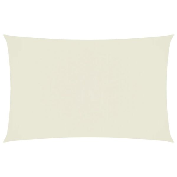 vidaXL Toldo de vela rectangular tela Oxford color crema 4x7 m