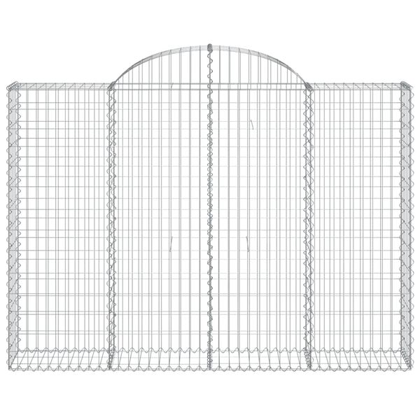 vidaXL Cestas gaviones 14 uds forma de arco hierro 200x30x140/160 cm
