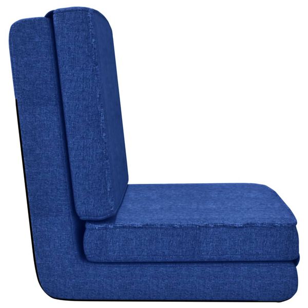 vidaXL Silla de suelo plegable de tela azul