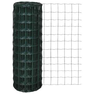 vidaXL Set de euro valla acero verde 10x1 m