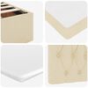 vidaXL Estructura de cama otomana con colch&oacute;n tela crema 80x200cm