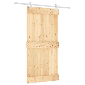 vidaXL Puerta Corredera Natural y Blanco 100 x 210 cm