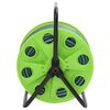 vidaXL Carrete de manguera de pie con set racores PVC verde 0,75" 20 m