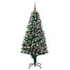 vidaXL Árbol de Navidad artificial Verde 180 cm PVC y Acero y Plástico