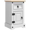 vidaXL Mesita de Noche Corona 35 x 32,5 x 58 cm Madera de pino macizo