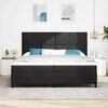 vidaXL Cama Box Spring LED con colch&oacute;n Negro 200 x 200 cm tela