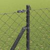 vidaXL Poste de Valla Gris 10 x 1,5 m (malla de 60 x 60 mm)