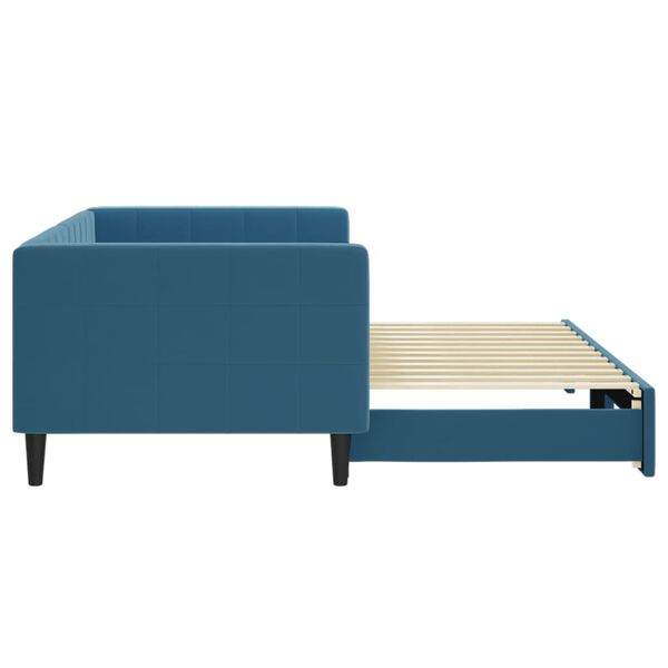 vidaXL Sofá cama nido terciopelo azul 90x200 cm