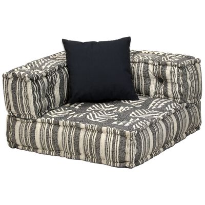vidaXL Conjunto de sofá modular 6 piezas tela de rayas