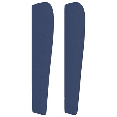 vidaXL Cabecero con orejas de tela azul 103x23x118/128 cm
