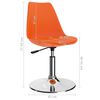 vidaXL Sillas de comedor giratorias 2 uds cuero sint&eacute;tico naranja