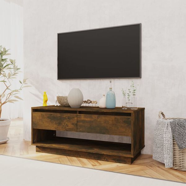 vidaXL Mueble de TV madera de ingenier&iacute;a roble ahumado 102x41x44 cm