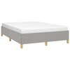 vidaXL Estructura de cama doble sin colch&oacute;n tela gris claro 135x190 cm