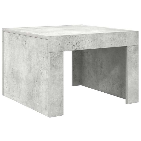vidaXL Mesa de centro madera contrachapada gris hormig&oacute;n 50x50x35 cm