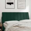vidaXL Cabecero de cama acolchado Hanko terciopelo verde oscuro 140 cm