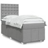 vidaXL Cama box spring con colch&oacute;n tela gris claro 80x200 cm