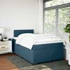 vidaXL Cama box spring con colch&oacute;n terciopelo azul oscuro 120x200 cm