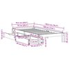 vidaXL Estructura cama con cajones madera maciza pino blanco 75x190 cm