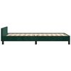 vidaXL Estructura cama sin colch&oacute;n terciopelo verde oscuro 120x200 cm