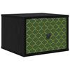 vidaXL Mesita de noche de pared GELEEN Roble Negro 36 x 33 x 25 cm