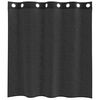vidaXL Cortinas de gasa con ojales 2 uds negro 140x140 cm