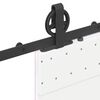 vidaXL Kit de herrajes para puertas correderas acero negro 183 cm