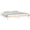 vidaXL Estructura de cama LED sin colch&oacute;n madera maciza 200x200 cm