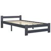 vidaXL Estructura cama sin colchón madera pino gris oscuro 100x200 cm