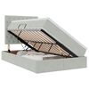 vidaXL Cama de almacenamiento LED con colch&oacute;n Gris Claro 120 x 190 cm