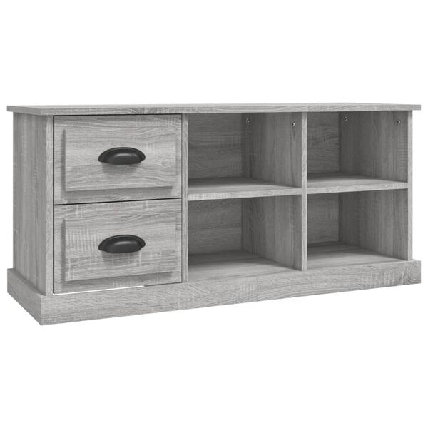 vidaXL Mueble de TV madera contrachapada gris Sonoma 102x35,5x47,5 cm