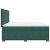 vidaXL Cama box spring con colch&oacute;n terciopelo verde oscuro 180x200 cm