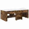 vidaXL Marco de Cama Alta para Ni&ntilde;os Roble Ahumado 90 x 190 cm